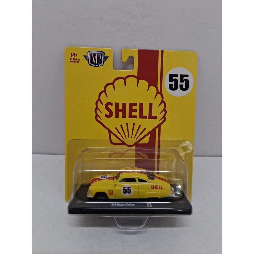 M2 Machines 1949 Mercury Custom Shell Oil Yellow 1:64 Diecast Car 11228 55